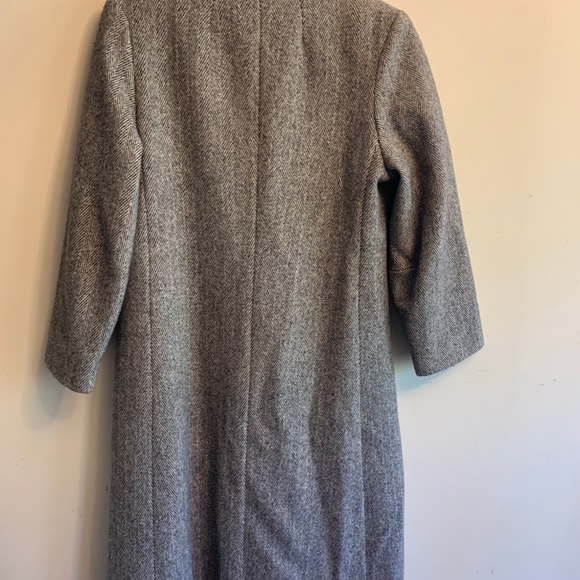 Vintage coat black and white tweed Sz Small Medium 80’s 90’s double-breasted 4 6 - Picture 12 of 13